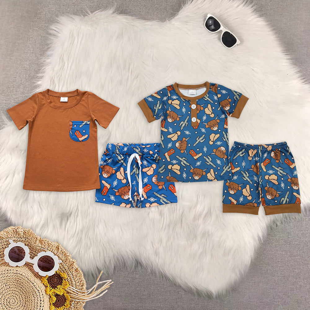 RTS baby girls Boys clothes summer Short Sleeve Shorts sets