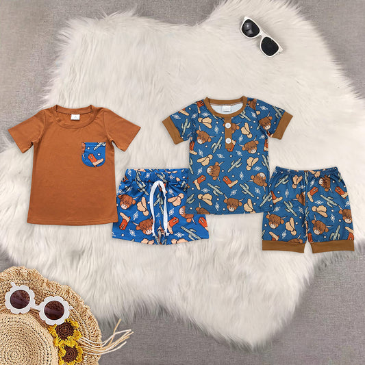 RTS baby girls Boys clothes summer Short Sleeve Shorts sets