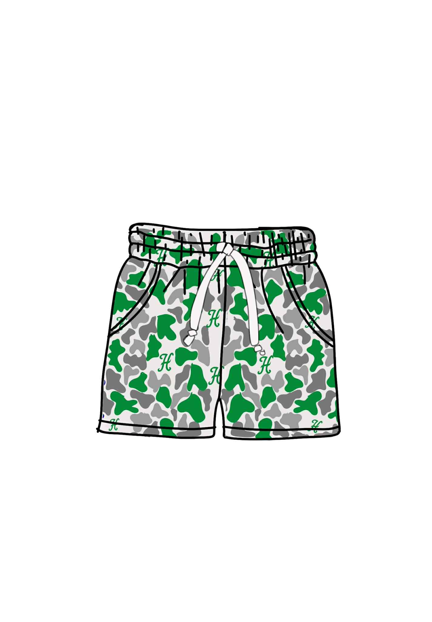 Custom moq 5 mix size baby girl clothes Camouflage Boy Summer Shorts
