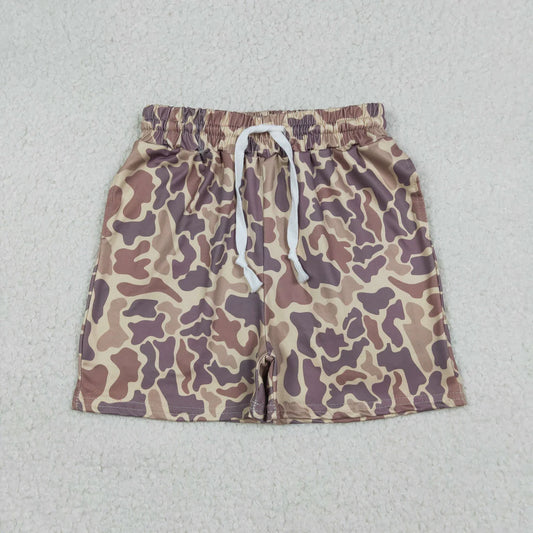 Best Sell RTS Baby Boys Southern Light Brown Camouflage Shorts with Pockets Bottom