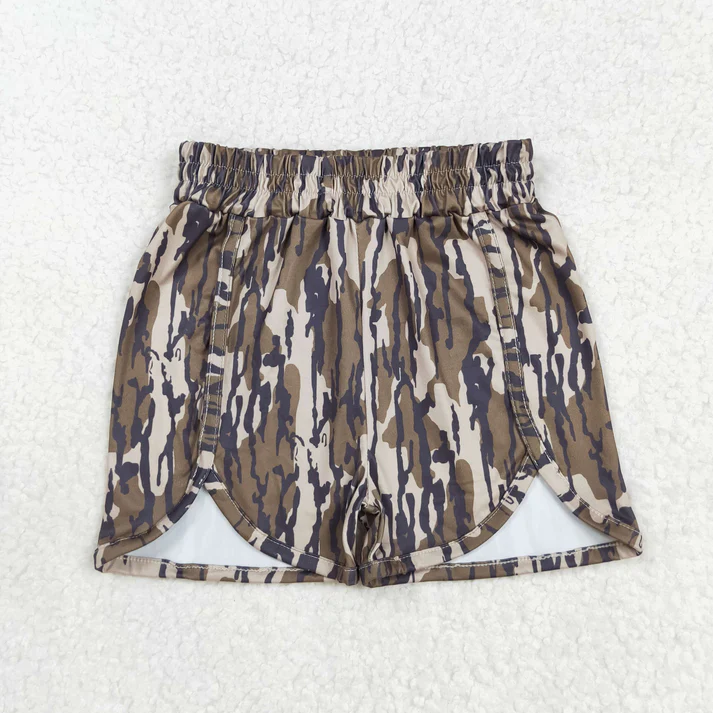 RTS NO MOQ Sibling baby girl clothes camouflage summer shorts