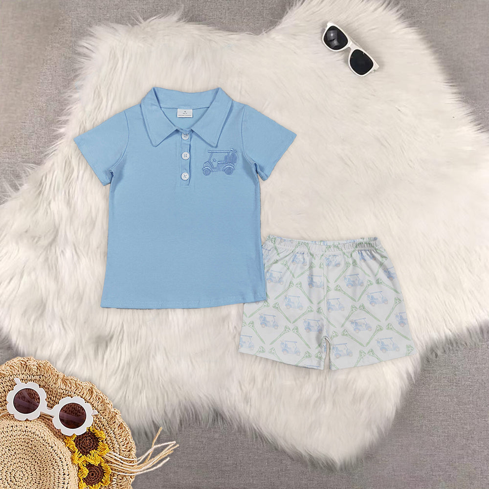 RTS NO MOQ Boys and Girls Summer short sleeve shorts sets and yoga dress