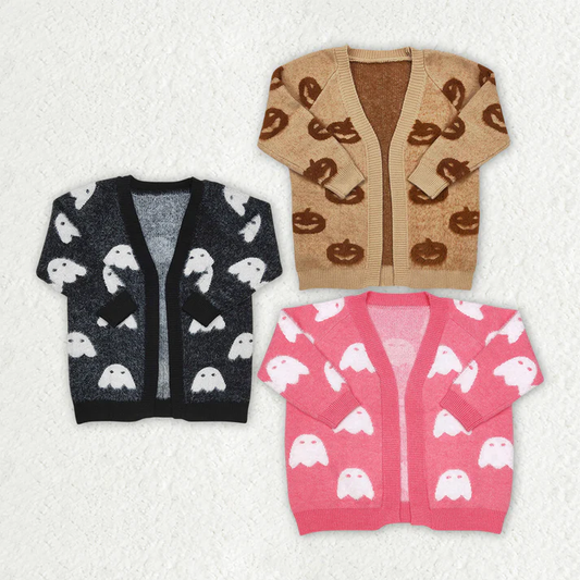 RTS NO MOQ Sibling baby girls clothes Halloween Sweater High quality sweater fabric in stock