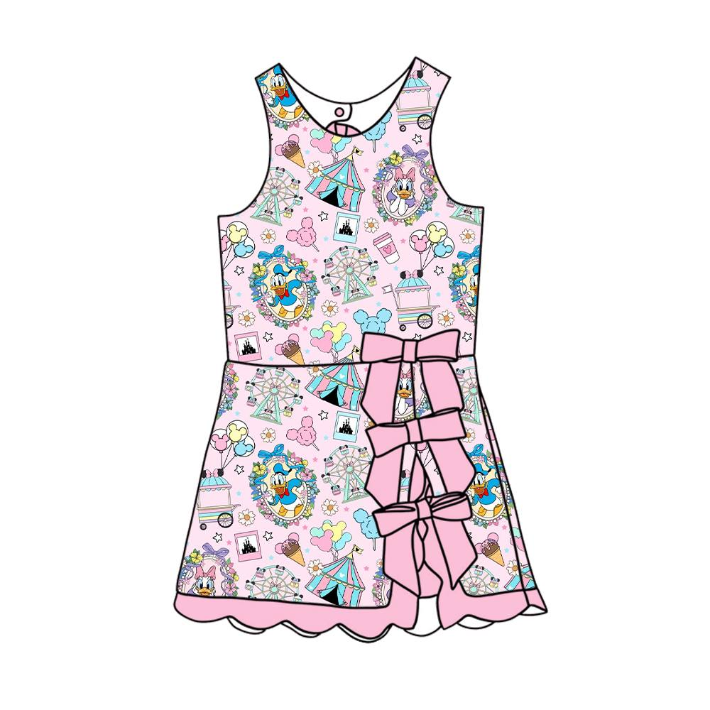 Custom moq 5 mix size milk silk baby girl clothes Summer clothes cute dress Summer dresses