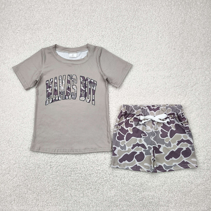 RTS Boys and girls camouflage Short Sleeve Shorts sets