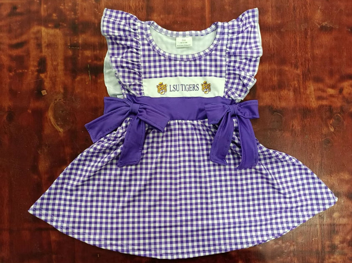 custom moq 5 eta 4-6weeks summer girls team purple flying sleeve skirt dress