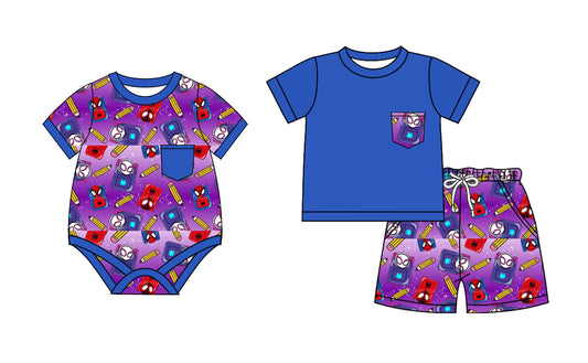 2.10 custom each style moq 5eta 4-6week Sibling Sister baby girls short sleeve shorts sets and romper match design