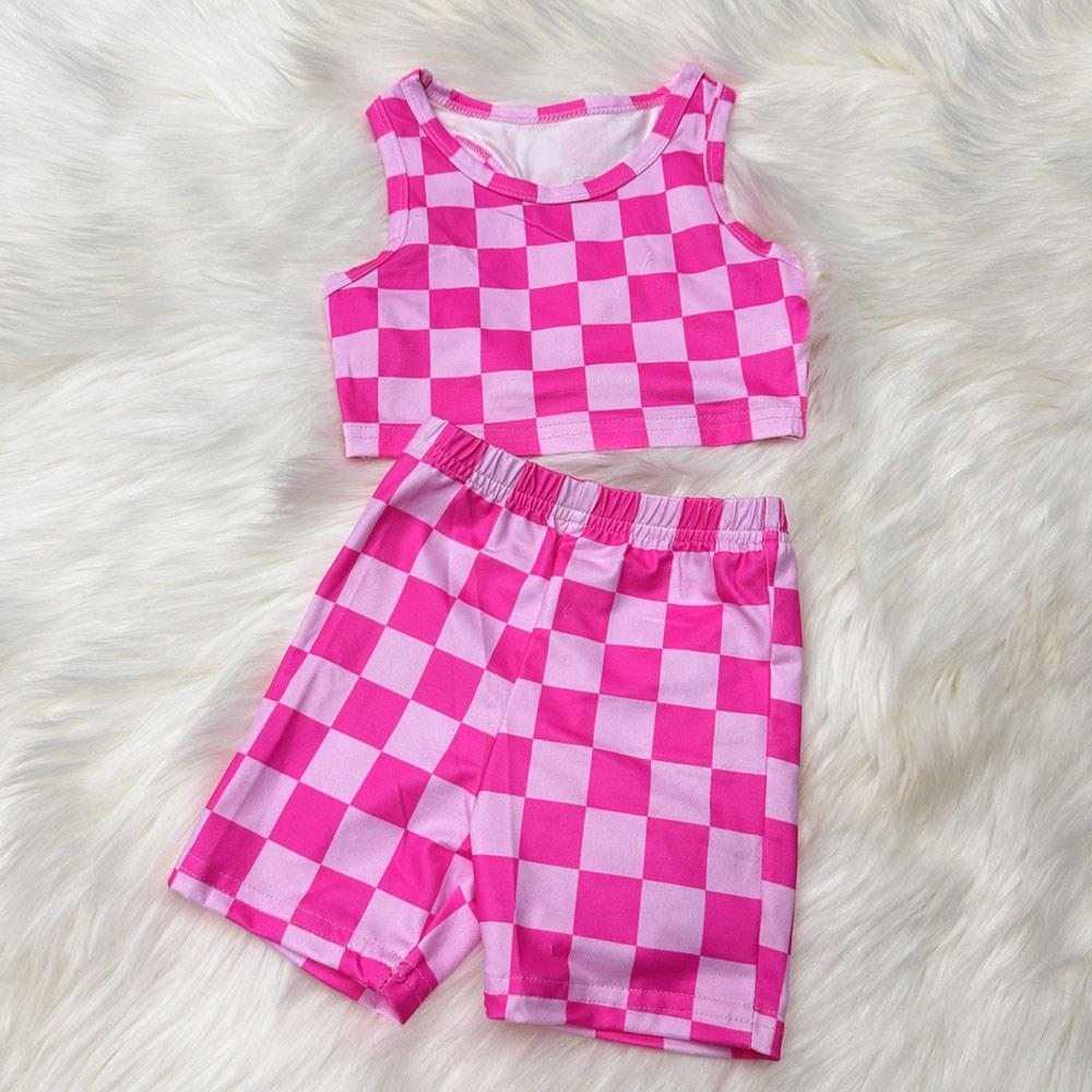 RTS NO MOQ Baby Girl Sleeveless shorts sets