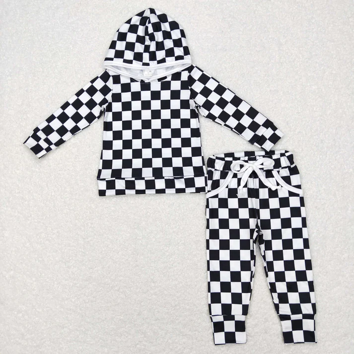 RTS NO MOQ Sibling Baby girls boy clothes hooded long-sleeved trousers suits