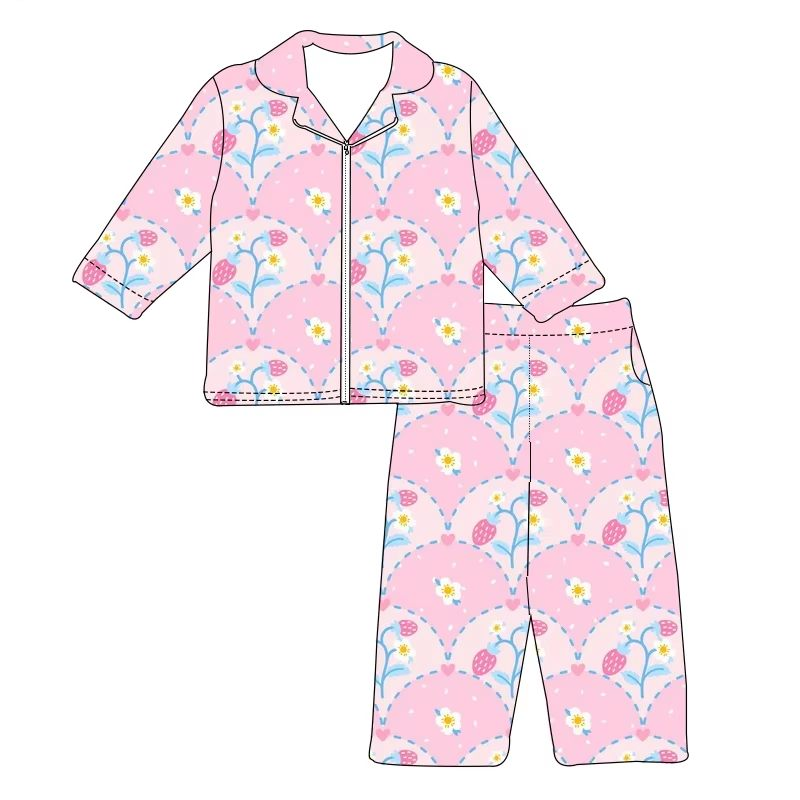 Custom moq 5 each style eta 6-7weeks baby girl clothes bow floral pink long sleeve pants sets-25.7.28