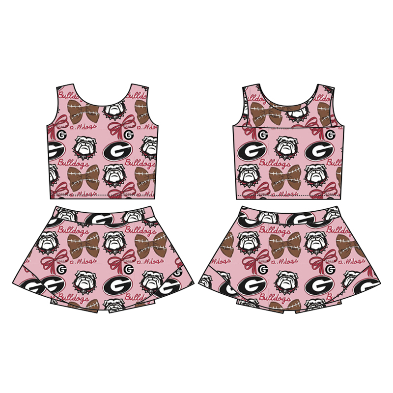 Custom moq 5 mix size milk silk summer teams baby girls clothes team bow sleeveless skirts sets and dress 3 and skirts-25.8.21