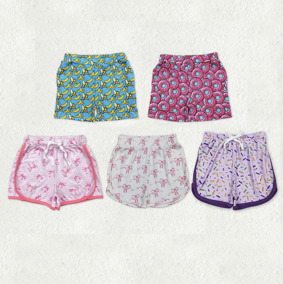 RTS NO MOQ Sibling Baby girls clothes Summer bow floral Shorts