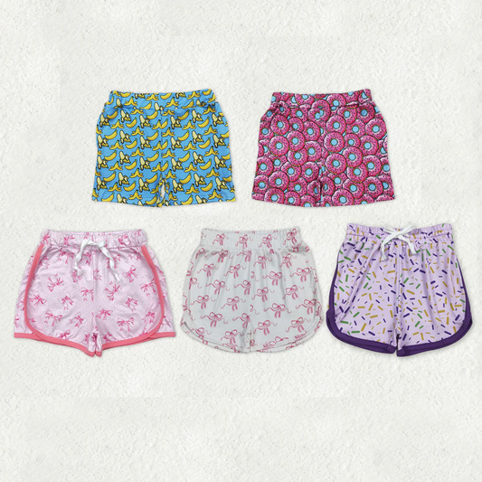 RTS NO MOQ Sibling Baby girls clothes Summer bow floral Shorts