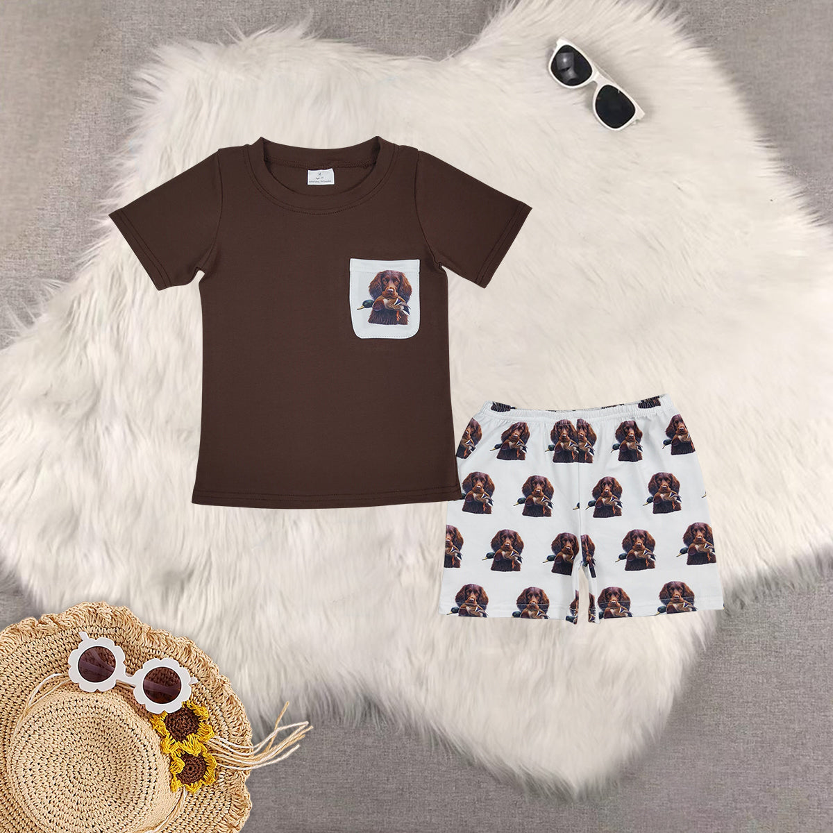 RTS baby boy clothes Short Sleeve Shorts Set romper