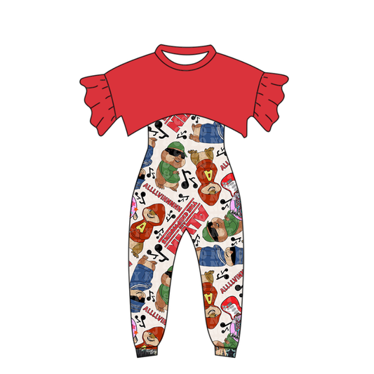 Custom moq 5 mix size milk silk baby girl clothes cartoon short sleeve jumpsuit 2 pcs set