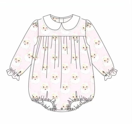 5.11custom each style moq 5eta 4-5week Sibling Sister cute grandpa prints pink girls set and baby romper and dress match family design