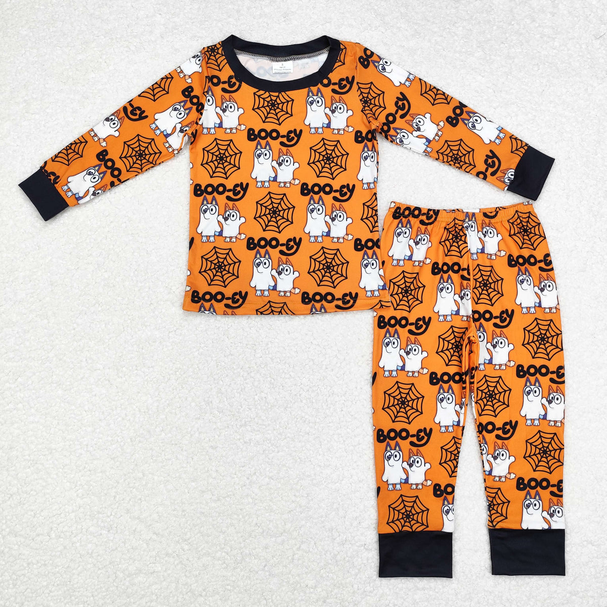 rts no moq BLP0727 boy orange long sleeve trousers pajama set