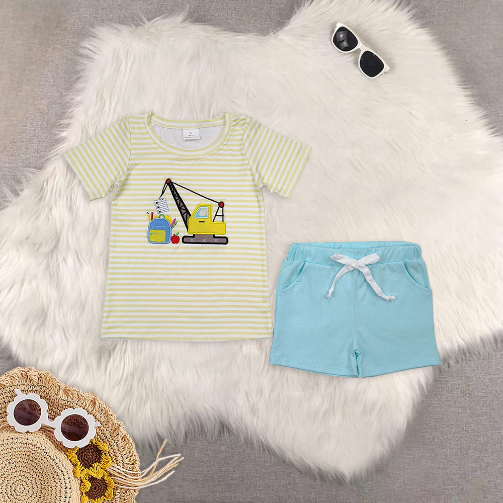 Baby Boys Shirt Shorts Summer Embroidery Outfits Clothes Sets