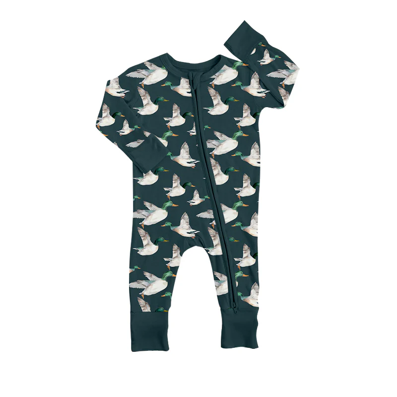 Deadline: May 16 custom eta 5week no moq eta 5-6weeks  duck green color duck long sleeve romper