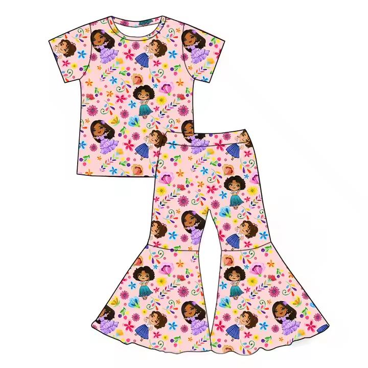Custom moq 5 each style eta 6-7weeks baby girl clothes short sleeve pants set 5-25.8.7