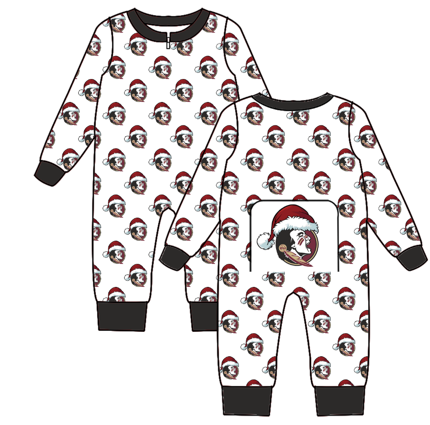 Custom moq 5 eta 6-8weeks Christmas hat human head feather boys romper