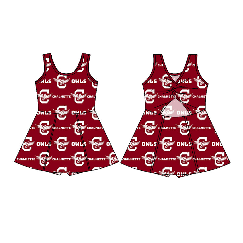Custom moq 5 mix size milk silk eta 6-8weeks summer team blue baby girls clothes team sleeveless Maroon Letter Team Summer Series