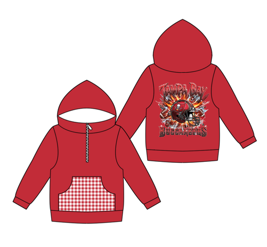 Custom moq 8 mix size milk silk summer team baby boy clothes red hooded long sleeve top-25.9.30