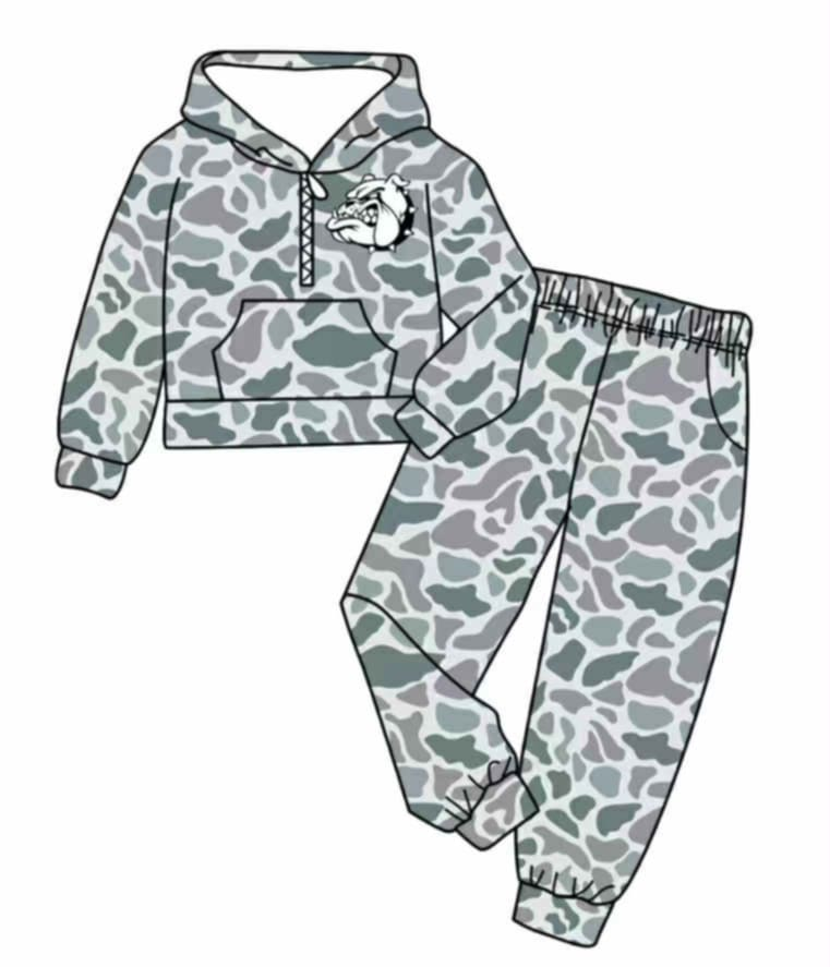 Custom moq 8 mix size milk silk Camouflage fall cute  outfits