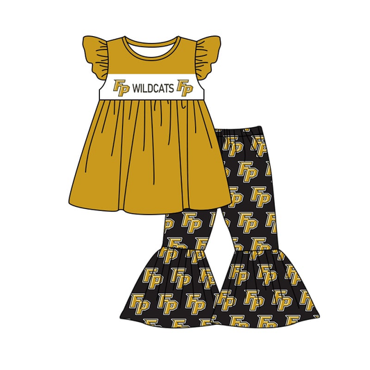 custom moq 3 eta 6-7weeks baby girl clothes Team short-sleeved trousers sets
