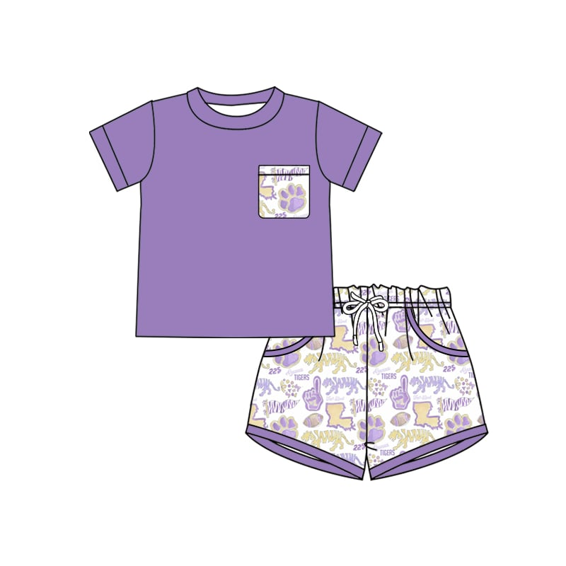 Custom Purple Animal Kingdom Baby Clothes