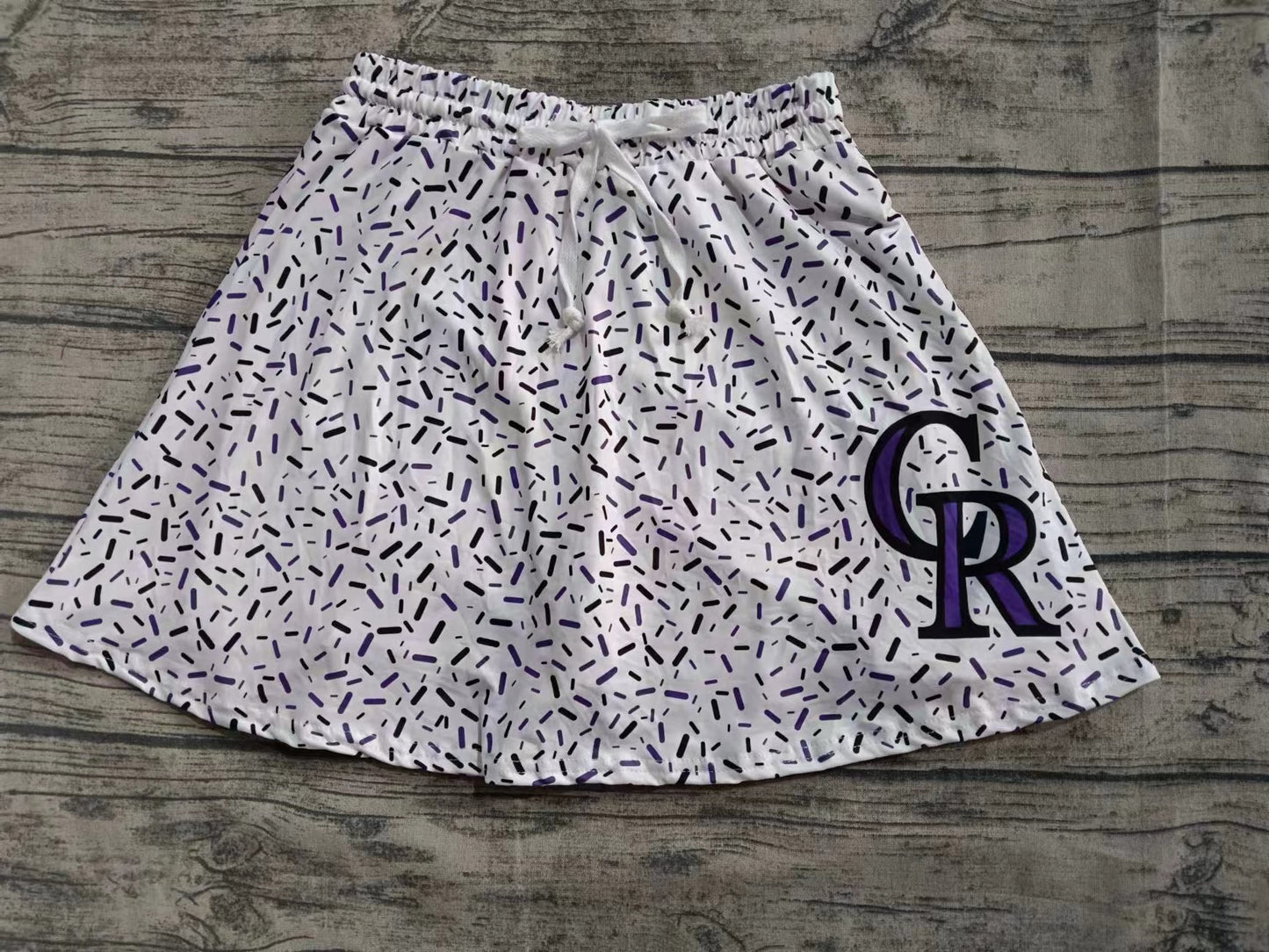 Custom moq 3 eta 6-7weeks team white kids clothes girls skirt