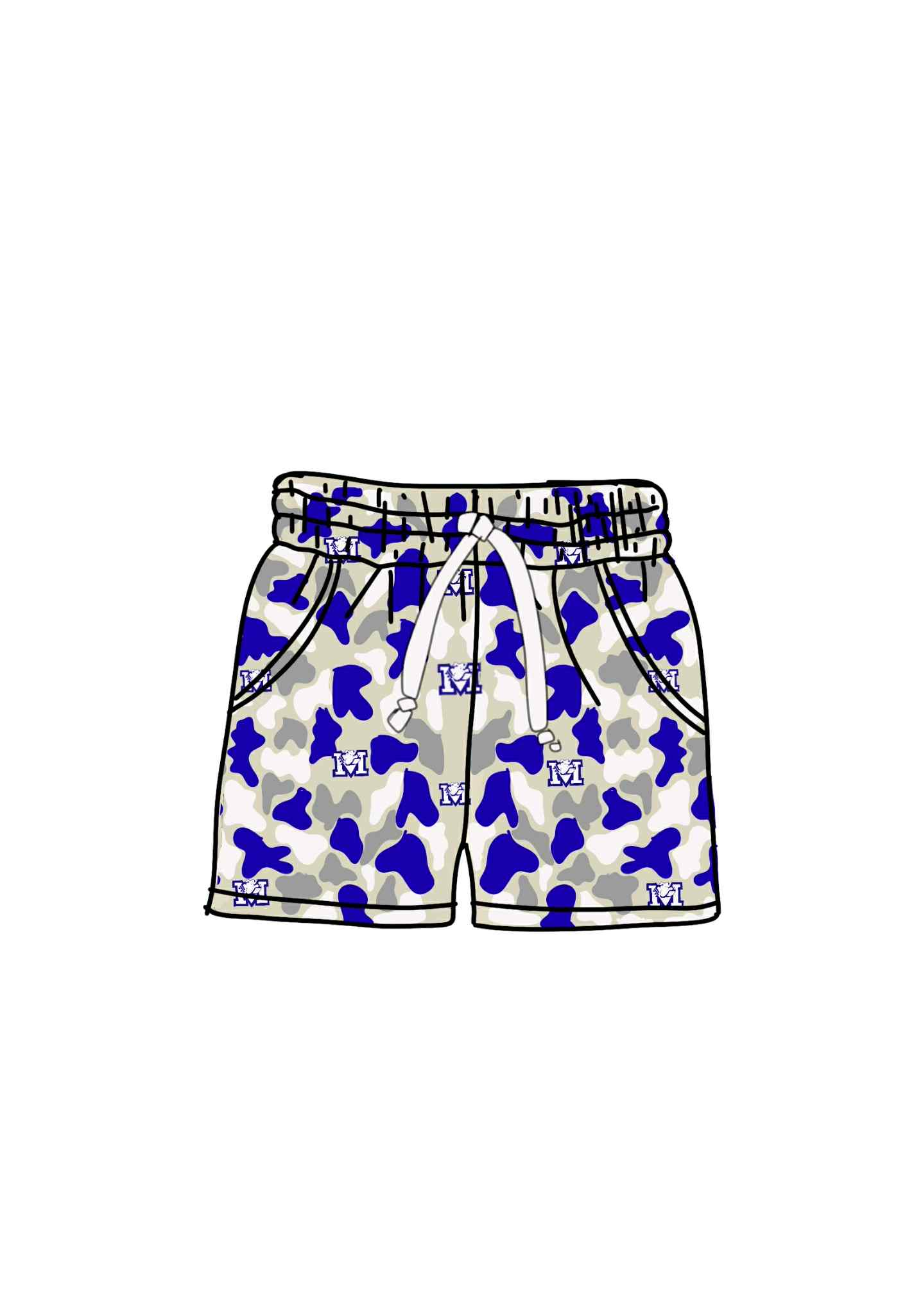 Custom moq 5 mix size baby girl clothes Camouflage Boy Summer Shorts