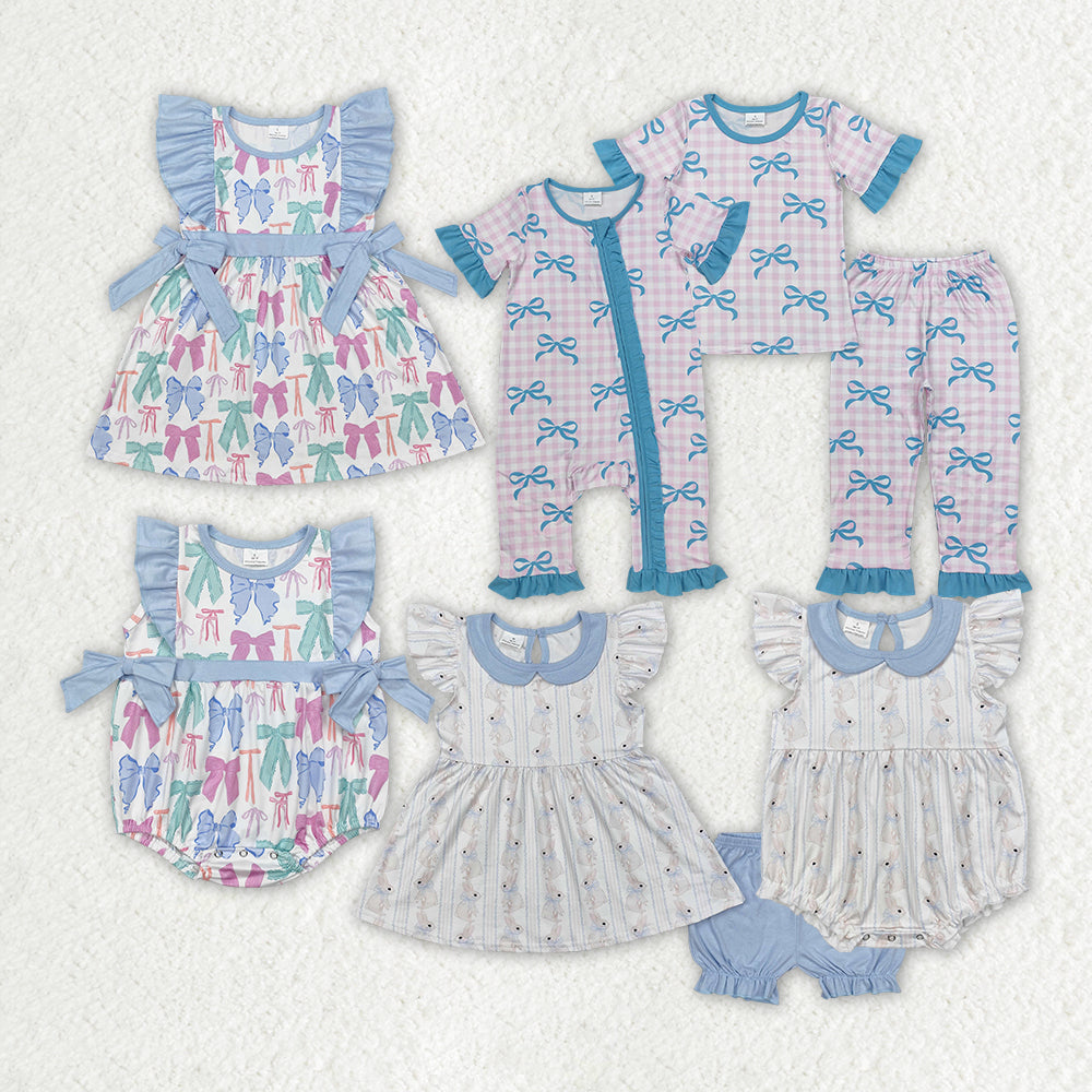RTS NO MOQ Girls Boys Pajamas Clothes Sets and romper