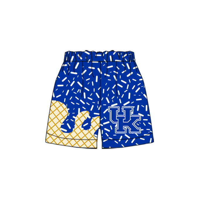 Custom summer teams baby girls clothes team blue hooded long sleeve tops and skirts and shorts-25.5.4