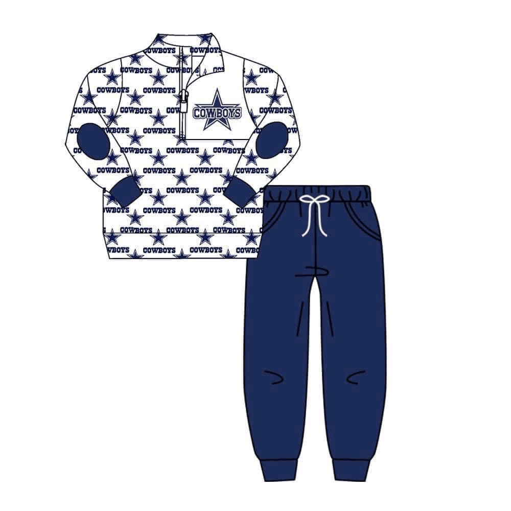 Boys blue long sleeve long pants COWBOYS moq 5