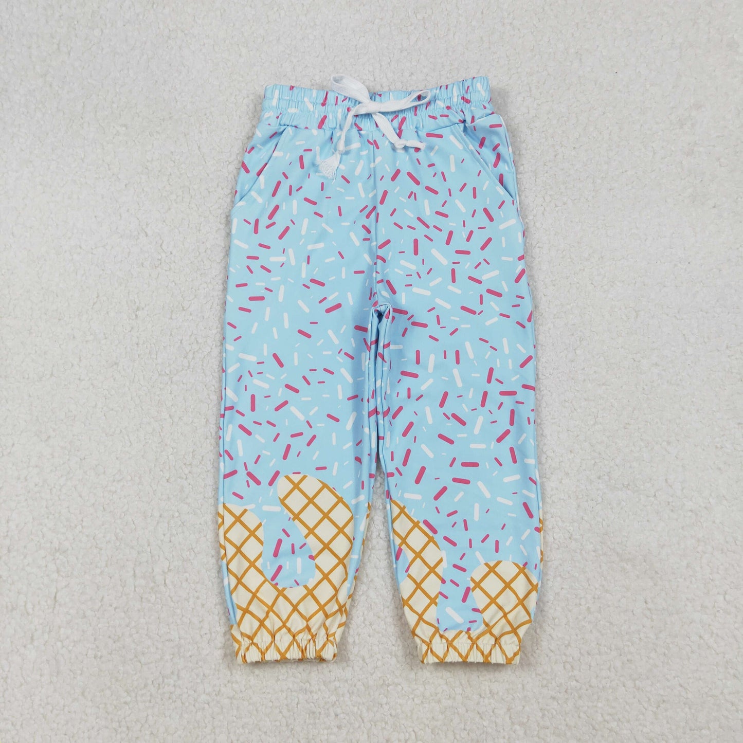 RTS NO MOQ Sibling baby boys clothes ice cream blue long sleeve top and yoga pants and sets