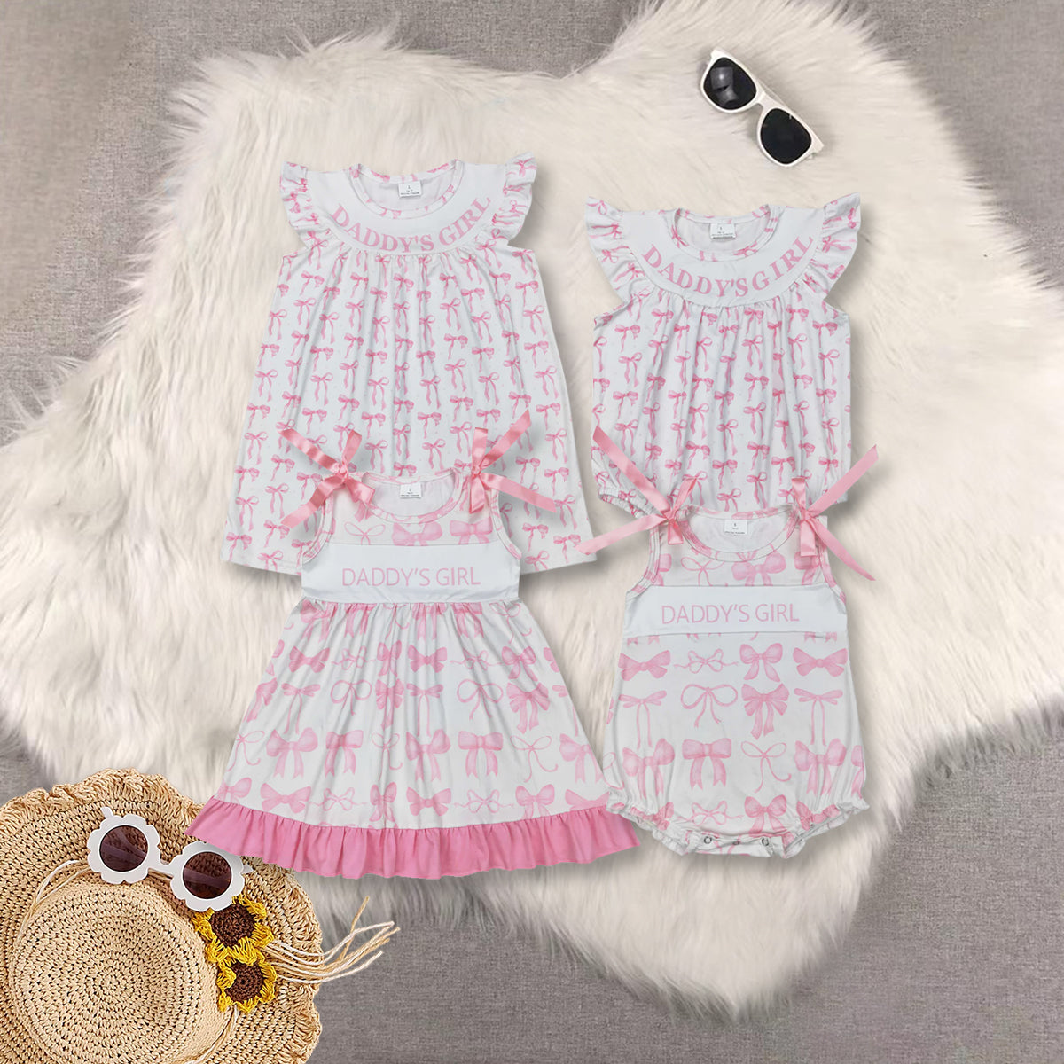RTS baby girls clothes DADDY GIRL short Sleeve dress romper