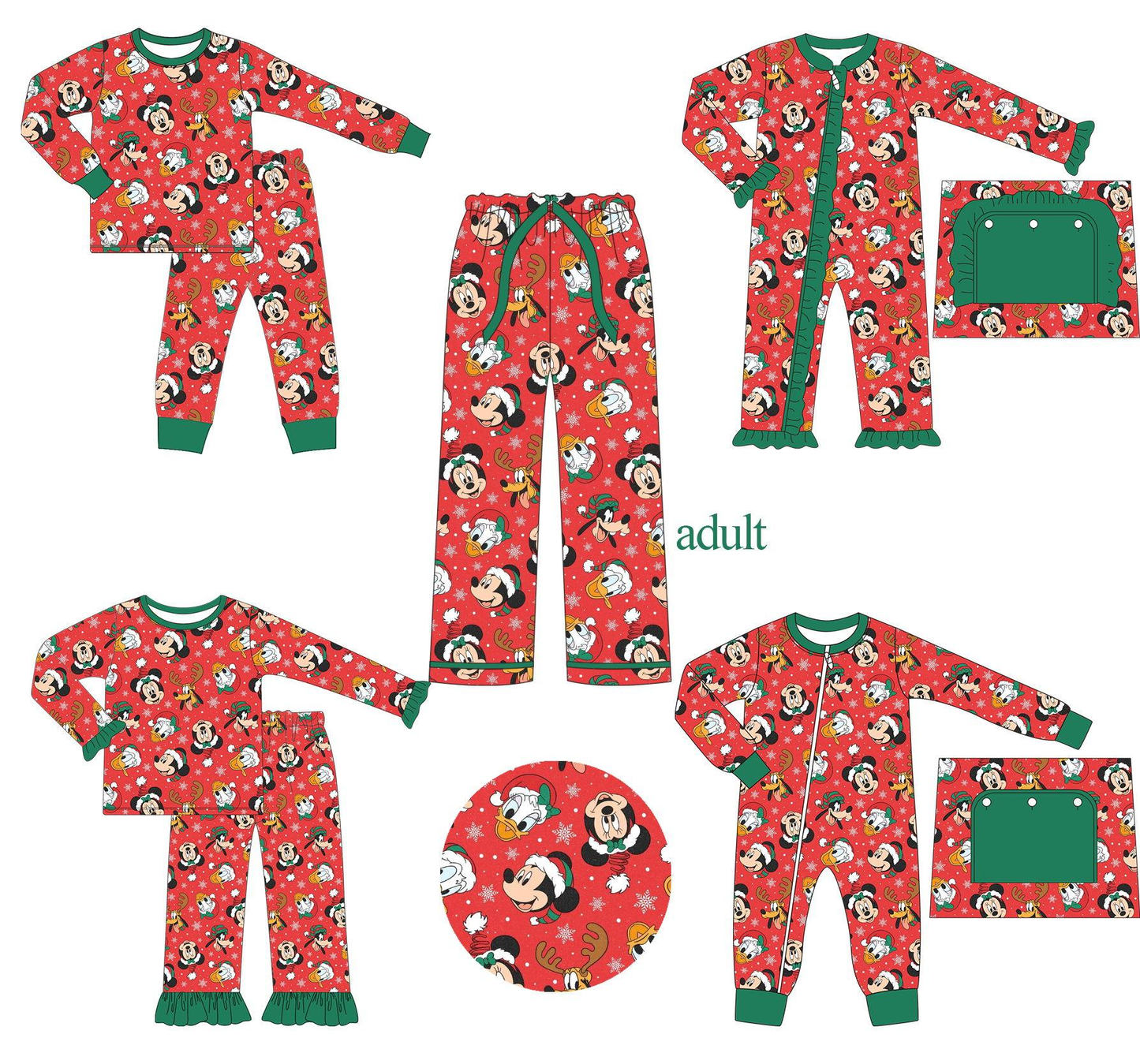 custom moq 5 mix size eta 6-7weeks New Christmas family set matching Christmas