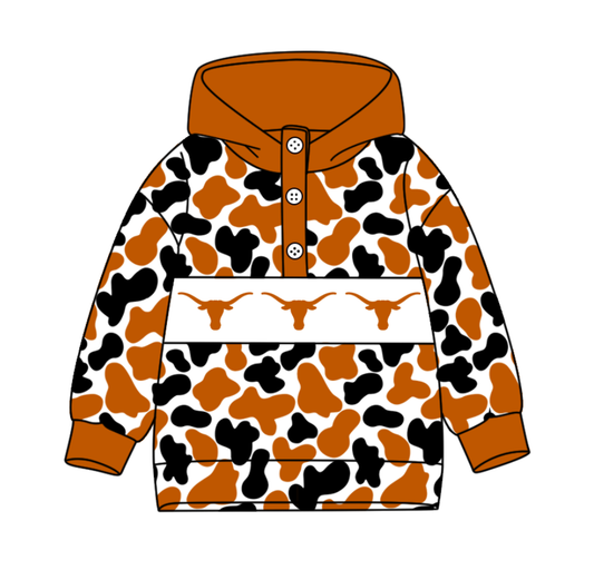 3-Custom moq 8 mix size milk silk summer team baby boy clothes camouflage brown hooded long sleeve top-25.10.9