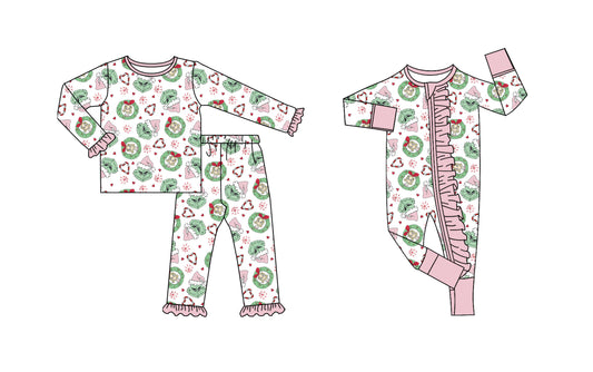 25.8.5 custom each style moq 5eta 4-6week Sibling Sister Christmas baby girl long sleeve pants sets and rompers match family design