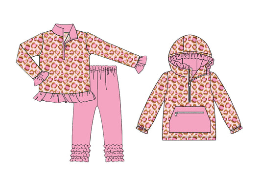25.8.19 custom each style moq 5eta 4-6week Sibling Sisters baby girl long sleeve pants sets and top match family design
