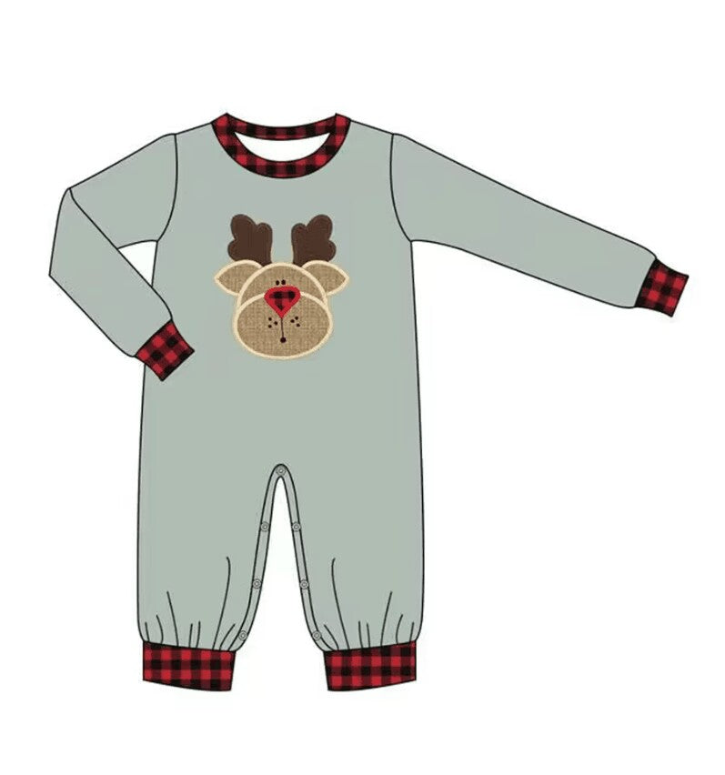 5.17custom each style moq 5eta 4-5week Sibling Sister Christmas style elk leopard print prints gray girls and boys outfits and baby romper and dress match family design