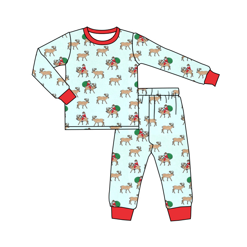 6.19 custom each style moq 5eta 4-6 week Sibling Sister Christmas deer boys outfits and romper match family design