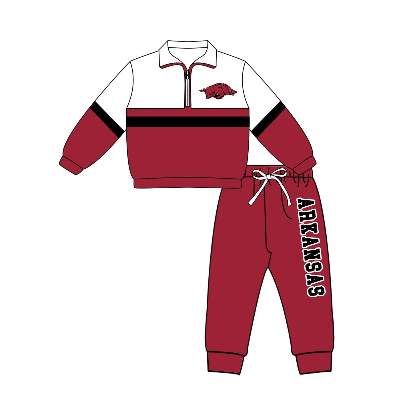 Custom moq 5 mix size summer teams Girls Red  Polka Dot Top Shorts Set Top Skirt Short Set Zipper Pullover Pants Set