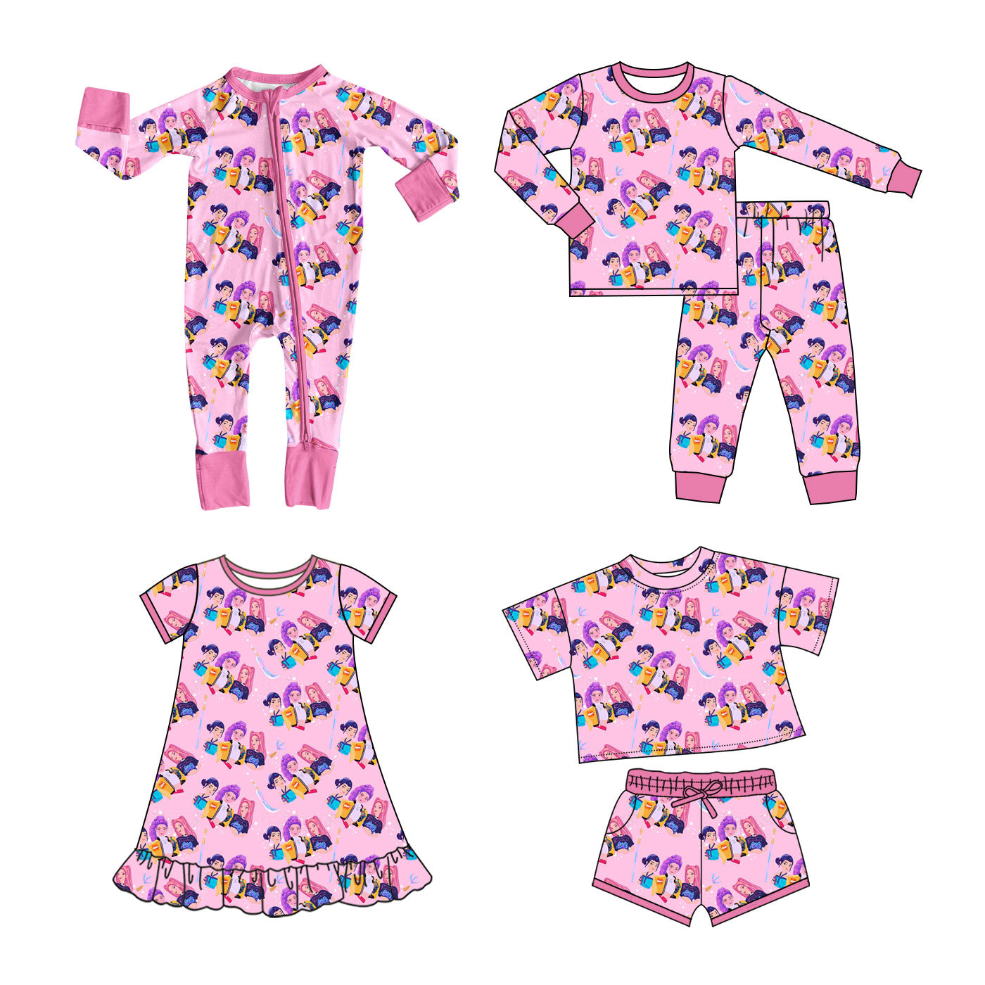 25.10.11 custom each style moq 5 eta 6-8week Sibling Sisters baby girl long sleeve pants sets and shorts sets and dress and rompers match family design