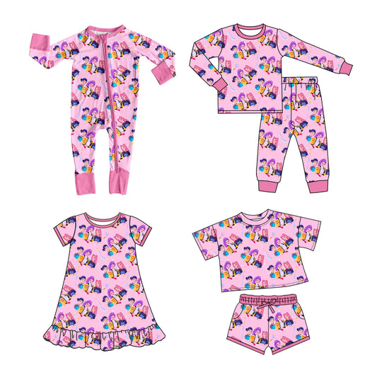 25.10.11 custom each style moq 5 eta 6-8week Sibling Sisters baby girl long sleeve pants sets and shorts sets and dress and rompers match family design