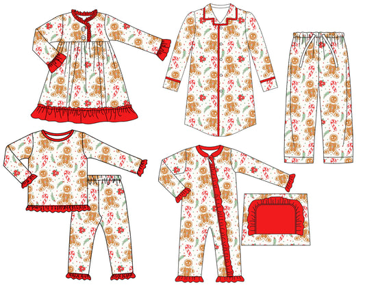 25.7.10 custom each style moq 5eta 4-6week Sibling Sisters Christmas baby girl long sleeve pants sets and adult top and adult pants and romper and dress match family design