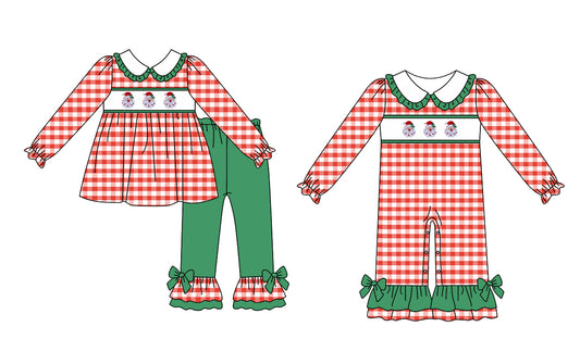 25.5.21 custom each style moq 5eta 4-6week Sibling Sisters Christmas baby girl long sleeve pants sets and rompers match family design