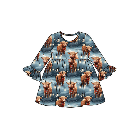 8.6  custom each style moq 5eta 4-6week baby girls clothes alpine long sleeve dress