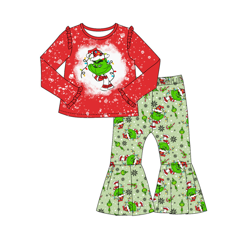 9.18 custom each style moq 5eta 4-6week Sibling Sister Christmas green baby girl sets and dress and rompers match family design